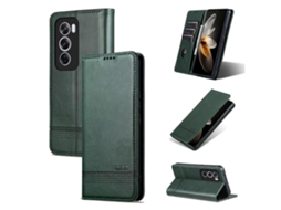 Capa De Celular Flip De Couro Com Textura De Bezerro Magnética Para Oppo Reno12 Pro Global Azns