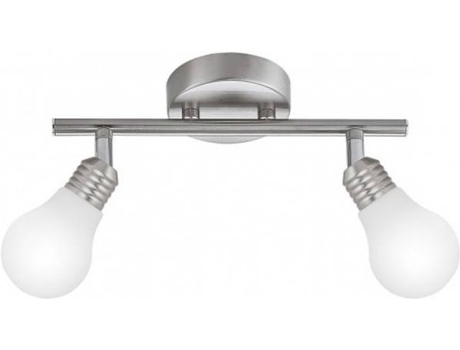 Candeeiro de Teto  Sique (Prateado - G9 - 2 x 40 W - Cristal)