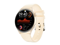 Relógio Inteligente Mx16 Monitor de Glicose no Sangue Frequência Cardíaca Pressão Arterial Sono e Saúde Bege GODTVAGT