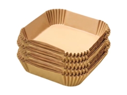 Papel Manteiga - Para Fritadeira A Ar Formas Descartáveis ​​- Acessórios 100 Unidades Quadrado