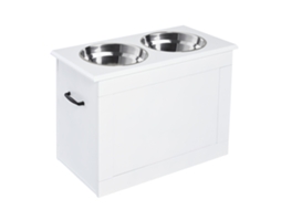 Tigela Elevada C/ Armazenamento 2 Aço 2000ml Branca VOLTEDGE