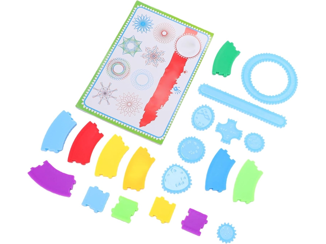 Kit de Pintura em Espiral Jiawu, Materiais de Artesanato Divertidos para Jovens Artistas, Conjunto Portátil de Plástico