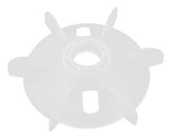 Y132 4.6.8 Ventilador de Plástico Branco com 6 Pás, Diâmetro do Furo Eixo 38 Mm e Externo 195 CHABERLU