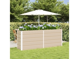 Vidaxl Floreira Ivory 195 X 50 X 75 Cm Aço Galvanizado