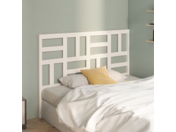 Vidaxl Cabeceira De Cama 126x4x104 Cm Pinho Maciço Branco
