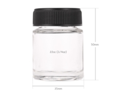 Conjunto de 10 frascos de vidro e PP para aerógrafo, 22 ml (3/4 oz), com tampa de plástico.
