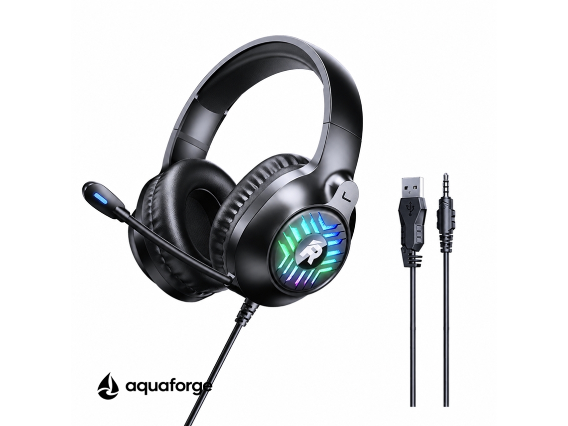 Headset Gaming Com Microfone Cancelamento De Ruído Led Som Estéreo 3,5 Mm
