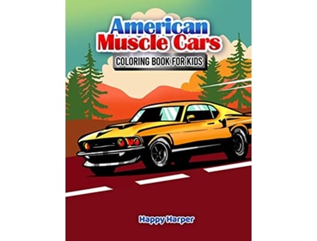 Livro Muscle Cars Coloring Book de Harper Hall (Inglês)