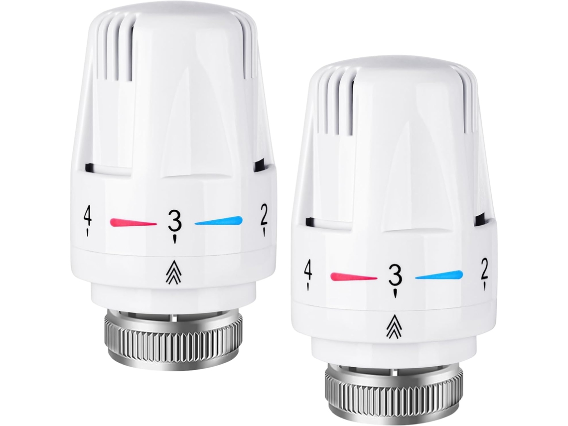 2 Cabeças Válvula Termostática M30x1.5 Trv, Controlo Automático Temperatura, para Aquecimento Casa/escritório ZYBLSSBB