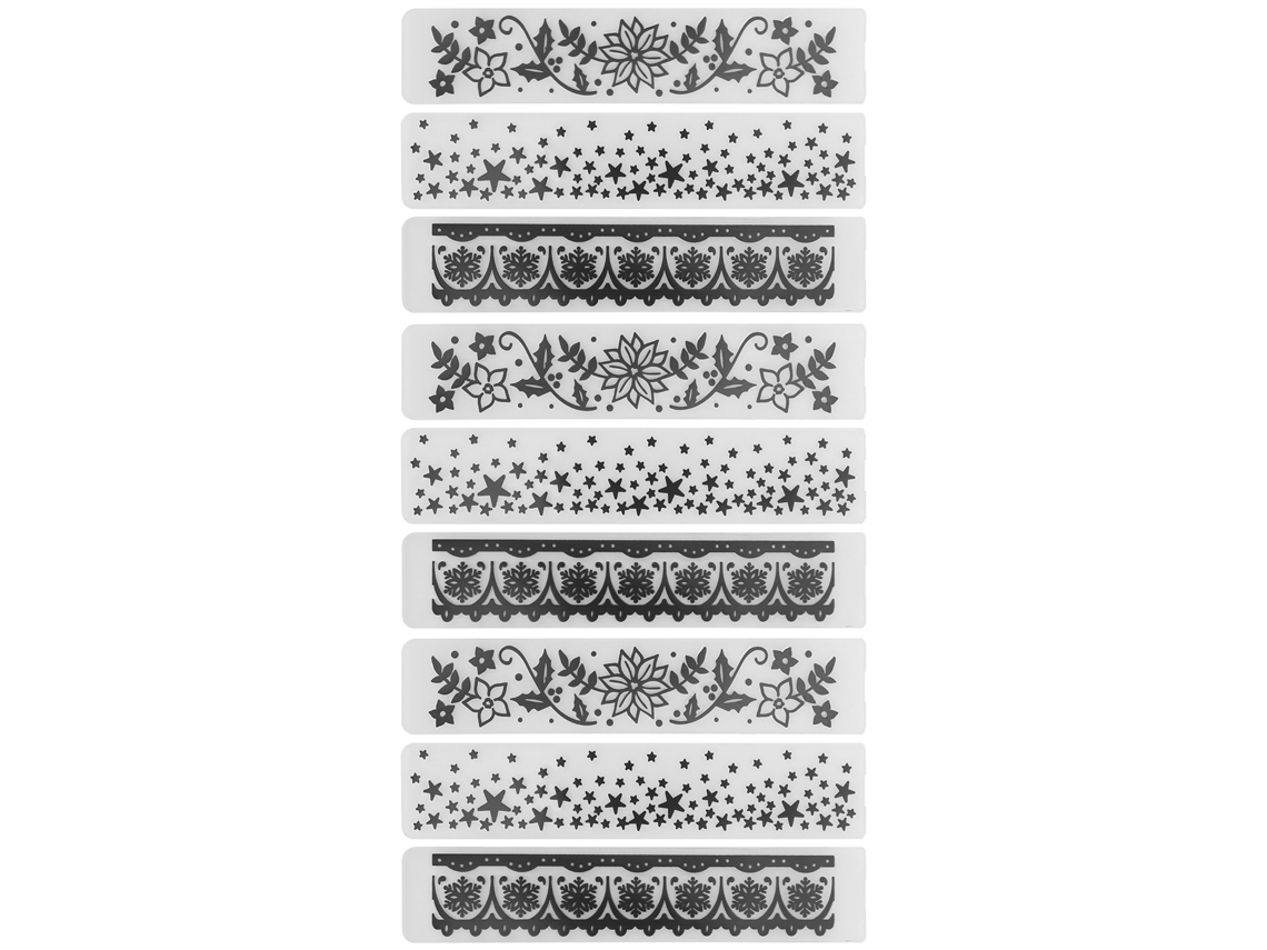 9 Peças Carpeta De Embossing Plantilla De Plástico Diy Para Gravura Em Cartões Scrapbooking