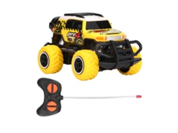 Primerox carro de Controle Remoto Mini Off Road 1:43 Grafite Fofo com Força de Atrito Forte Amarelo