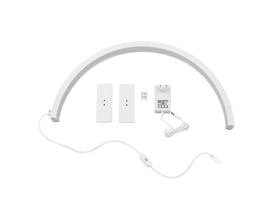 Lâmpada De Mesa De Unhas Meia Lua De 28 Polegadas 35w 3000k-6000k Lâmpada De Unhas Led Regulável Para Cuidados Com A Pele, Transmissão Ao Vivo, B