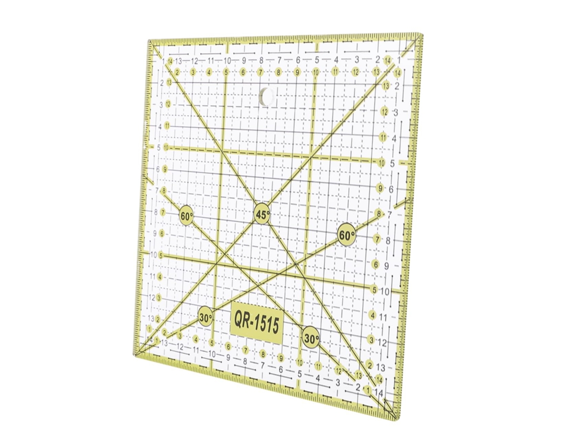 Régua Quadriculada, Ferramenta Precisa Para Costura E Patchwork, Quadrada De Plástico, Preta E Verde, Fácil