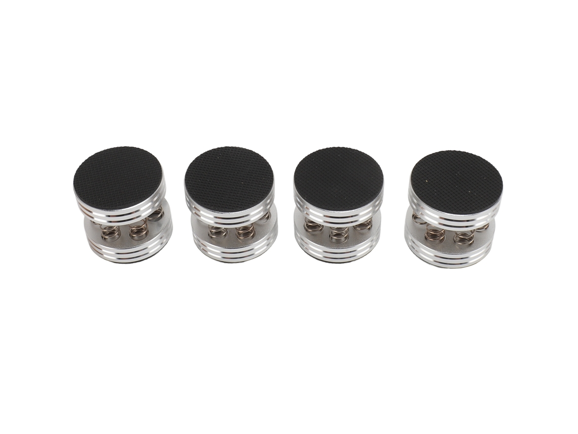 Aetheria 4pcs Pernas de Isolamento de Mola em Liga de Alumínio para Alto falante Amplificador Cd Dvd Prata