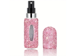 Frasco de Perfume Portátil Reutilizável de 5 Ml com Bico Spray em Formato de Diamante Brilhante MDUG (rosa)