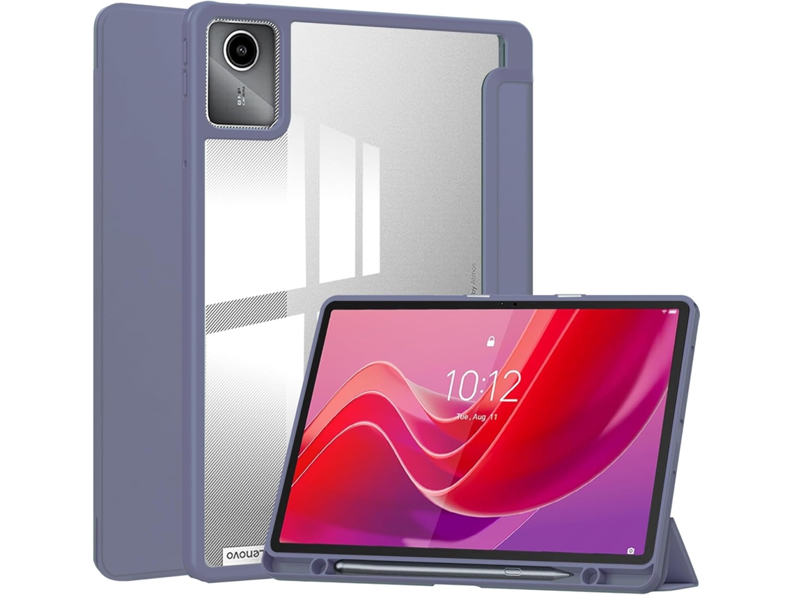 Capa Protetora Transparente Em Acrílico Tpu Macio Para Tablet Lenovo M11 De 11 Polegadas Cor Roxa Tuotuo (tb330fu)