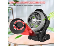 Ventilador Led Camping Recarregável 4000mah Luz Ajustável