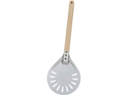 Espátula Profissional para Virar Pizza 8 Polegadas com Perfurações Cabo de 40 Cm AURUM