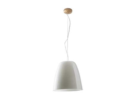 Suspensão Ares em Metal Dourado com Difusor em Vidro Branco 35 cm