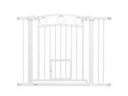 Portão Pets Escadas 77cm Largura 76 104cm Branco VOLTEDGE