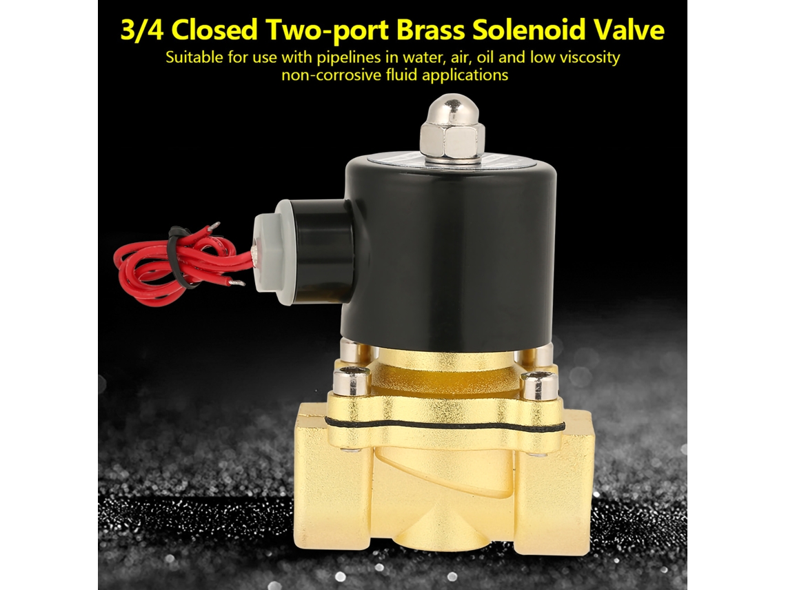 Válvula Solenóide Alumínio 3/4" Pt Laxiscreed 110v Ac Para Ar, Água E Óleo, Normally Closed