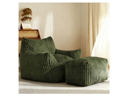 Espreguiçadeira De Perfil Curvo Com Puff Coordenado Para Assentos Contornados E Harmonia Integrada De Decoração Cs