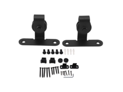 Conjunto de Roldanas para Porta de Celeiro Deslizante Mini Preto Hardware com Acessórios para Armário S/MARCA
