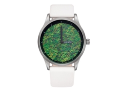 Reloj Casual Unisex De Cuarzo Con Correa De Pu Rebirth (blanco Verde)
