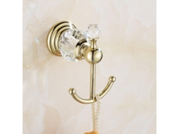 Conjunto De Acessórios Para Banheiro Lslytq Com Acabamento Dourado Polido, Suporte Para Toalhas Em Latão E Cristal