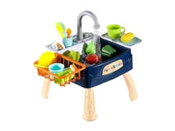 Lurelia Pia De Cozinha Infantil Com Lava-louça Elétrico E Água Corrente, Brinquedo De Faz De Conta