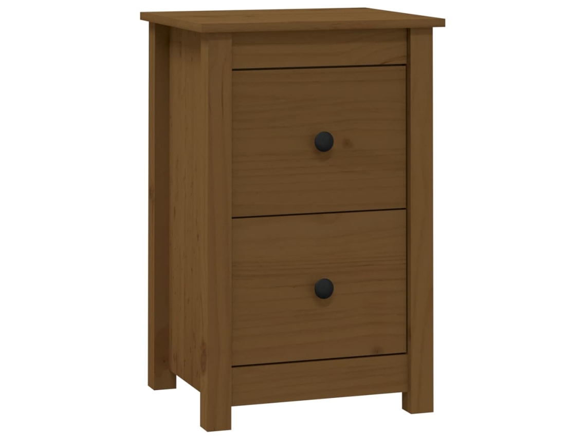 Cabeceira Mesa 40x35x61,5 cm Pinho Maciço Castanho Mel MAISON EXCLUSIVE