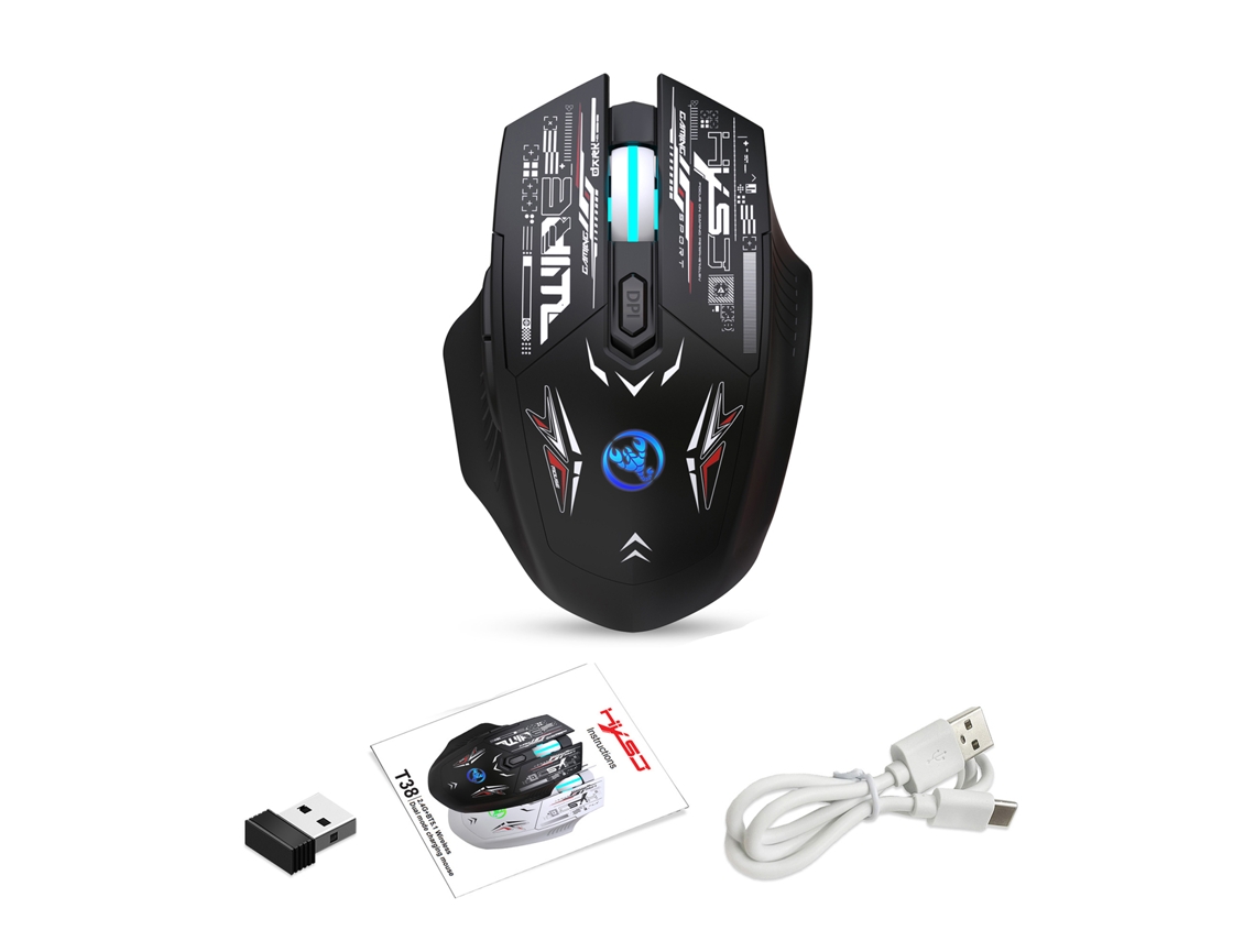 Rato Sem Fio Dual-mode 2.4g+bt5.1 Com 7 Cores De Luz De Fundo Silencioso E Portátil Para Laptop E Pc