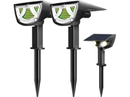 Lote De 2 Luminárias Solares 43 Led,900 Lúmens,ip65,para Jardim,pátio,piscina E Varanda Btforus