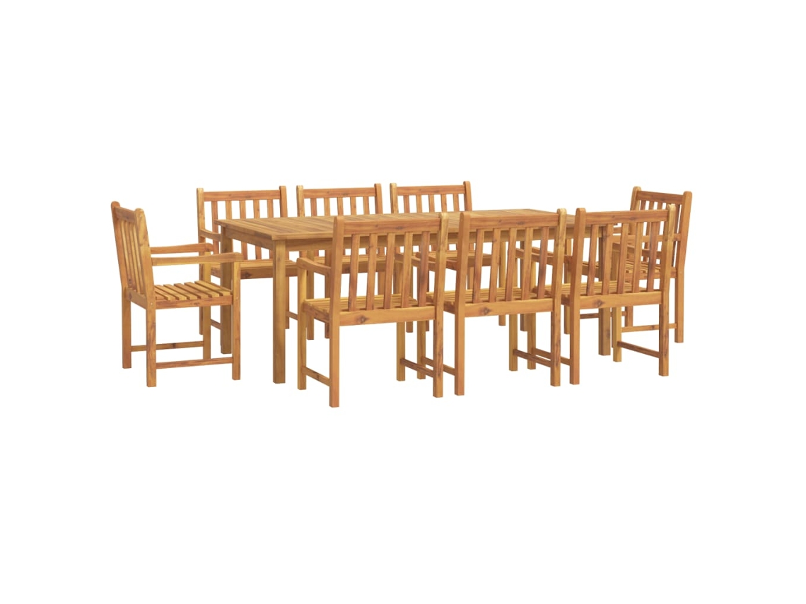 Garden Dining Set, Garden Dining Sets Vidaxl Marrom Madeira De Acácia (mesa Com 200 Cm De Comprimento)
