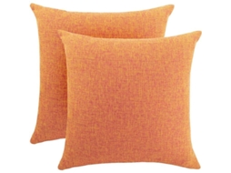 Capas de almofada Nova Line de linho e algodão 45x45cm, decorativas, laranja | S/MARCA