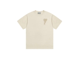_camiseta Ami Kms Love de Verão de Algodão Manga Curta Casual Solta Unissex Moda Marca