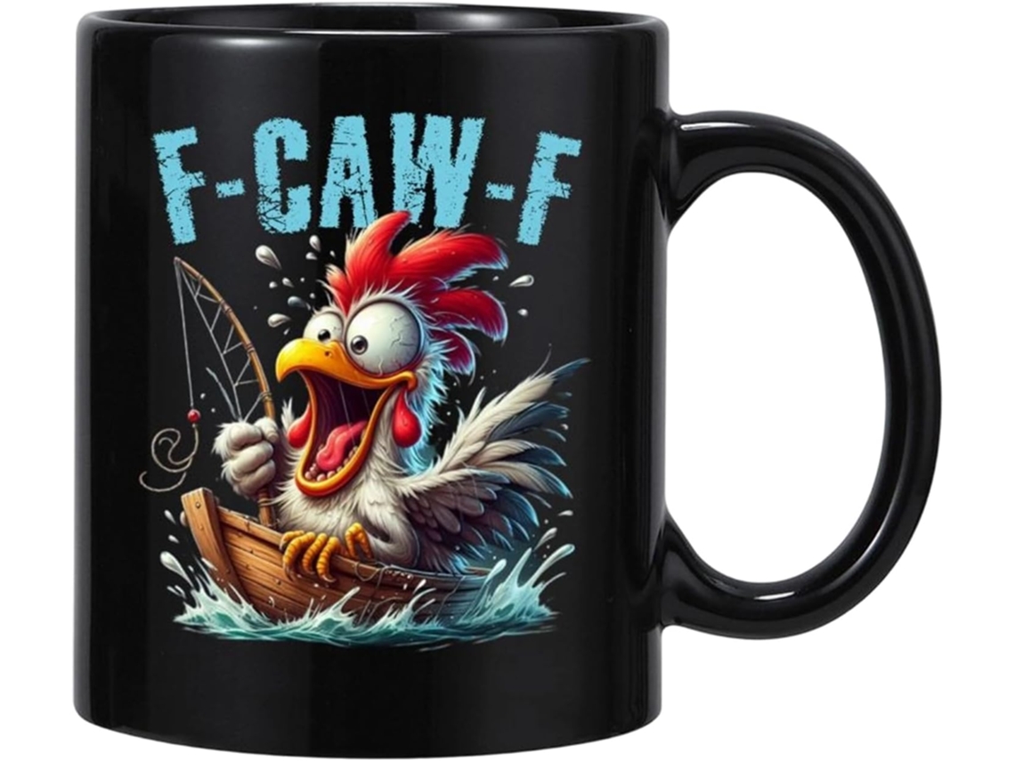 Caneca De Cerâmica Engraçada Com Galinha