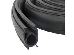 Vidaxl Vedação Da Porta Da Garagem Preto 41 X 33 Mm 5,5 M Pvc
