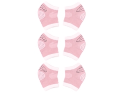 Conjunto De 3 Pares Joelheiras Infantis, Rosa