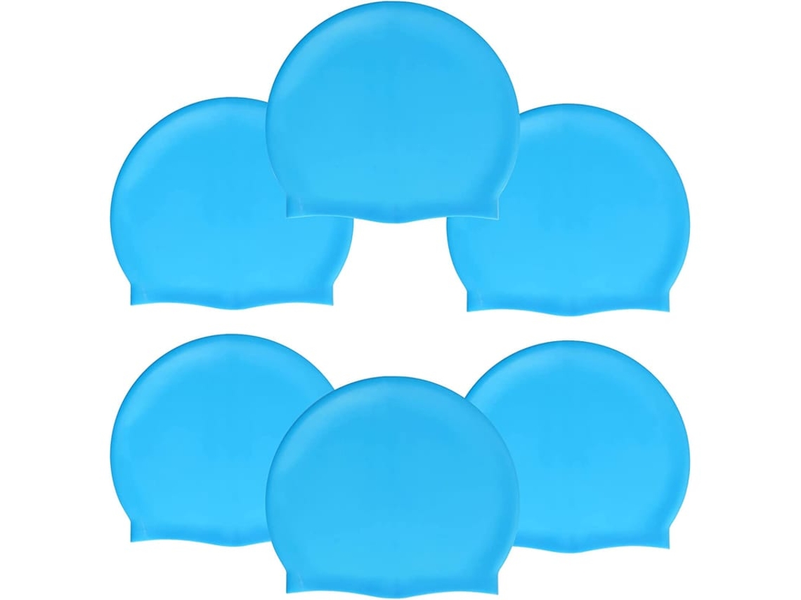 6pcs Boné De Silicone Para Natação Adulto E Criança Alta Elasticidade Grossa Unissex