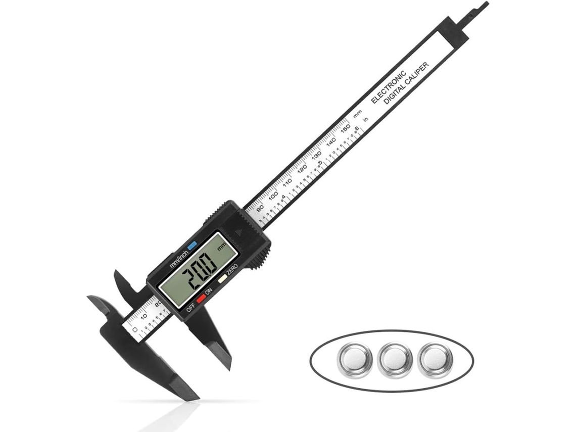 Medida Digital De 0 A 6 Polegadas, Com Tela De Cristal Líquido, Desligamento Automático E Conversão De Unidades.