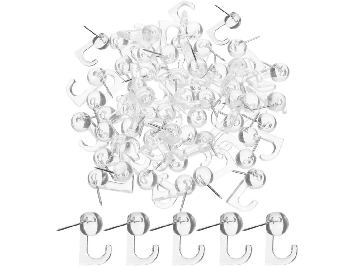 Tidtaleo 100-tachinhas Pequenas Para Quadros De Cortiça, Cabeça De Plástico E Aço, Fixação Segura E Fácil De Usar Para
