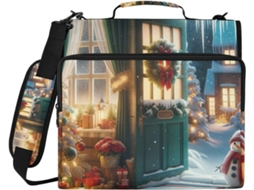 Bolsa Organizadora Em Formato De Árvore Natal Com Boneco Neve, Ideal Escola E Escritório Resistente À Água, Com