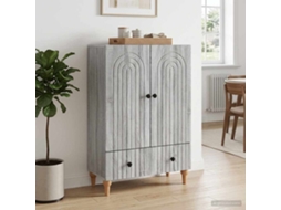 Vidaxl Buffet Sonoma Cinzento 66 X 34,5 X 95 Cm Derivados De Madeira