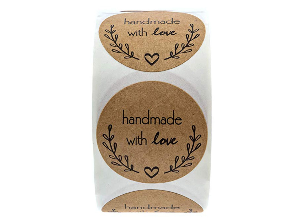 Ramo De Oliveira Redondo 2,5 Cm Em Papel Kraft Natural Para Artesanato, Decoração E Bolos. Coração Amor.