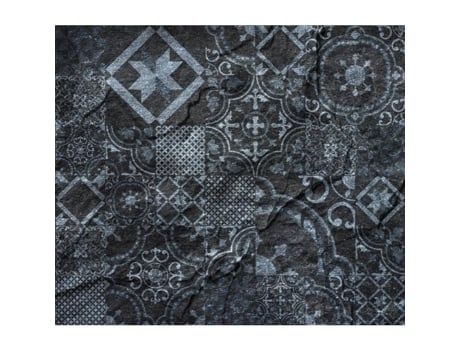 Splashback adesivo em imitação de alumínio Slate - CPM - L. 70 x l. 40 cm - Preto