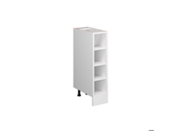 Armário baixo R-Line com prateleiras, 20 cm com prateleiras abertas, sem bancada, Branco, Vicco