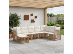 Vidaxl Conjunto De Sofás Para Exterior Natural Poliéster