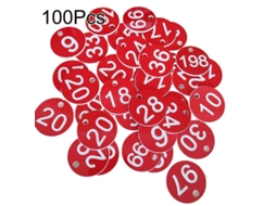 2026 etiquetas Identificativas Impermeáveis para Colmeias 1 100 Números Material Abs Materiais de Apicultura Rojo