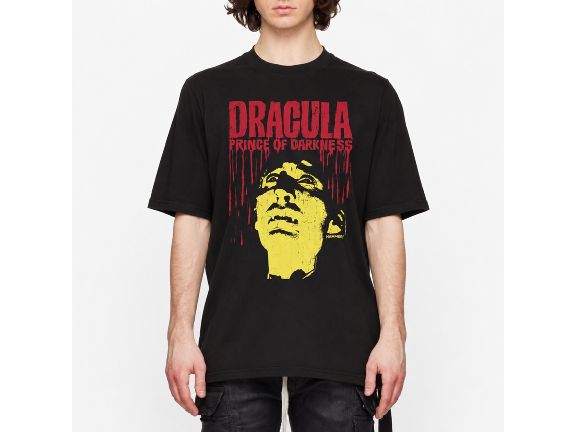 Rockinstone Horror Movies Dracula P.o.d. Black Adult T-shirt Size:xxl